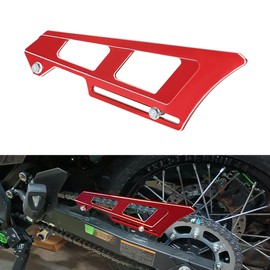 Chain Guard Compatible with XR650L 1993-2025 DRZ400SM/E/S 2005-2024 KLR650 2022-2025 DR650S/SE 1996-2025 CRF250L/Rally CRF300L/RALLY Off Road Dirt Bike 3D Engrave CNC Rear Upper Chain Cover(Red)