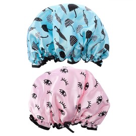 NOLITOY 2pcs Shower Cap Shampoo Cap Bath Hat Cap Bathing Hair Caps Headwear Womens Shower Caps Hair Shower Caps Night Hair Bonnet Shower Cap for Women Bathing Cap Blue Pvc