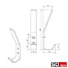 SOTECH Loxten Coat Hooks 142 x 20 x 45 mm