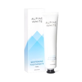ALPINE WHITE Whitening Toothpaste Anti Plaque I Whitening Zahnpasta vegan gegen hartnäckigen Zahnbelag & Zahnstein I Schonende & aufhellende Zahnpasta mit Silica & Xylitol I Nachhaltige Zahnpflege