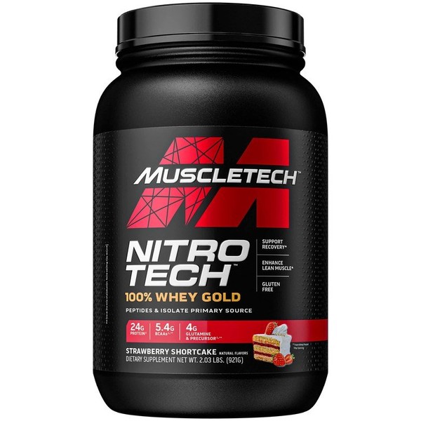 Nitro Tech 100% Whey Gold Strawberry Shortcake Flavor 2.03 lbs