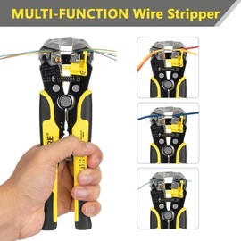 Firecore pelacables automático,Alicate terminales kit con 230 terminales,pelacable Multifuncional para Pelar/Cortar/Presionar