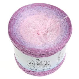 Bobbel Colour Gradient Yarn, Beauty Glitter, Irisé, 4-Ply 3-Ply Fairy Tale Yarn, Knitted Crochet Yarn (Amethyst Outside, 300 g - 1140 m - 4 Pieces)