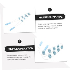 Healeved Ball Pull Back Strip Roller Muscle Massager Roller Bead Roller maderoterapia Neck Roller Leg Roller Rope Back Strip Roller Massager pp Accessories Cervical Spine