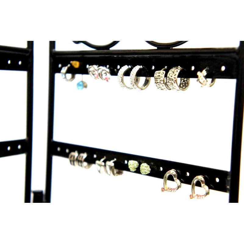 Mango Steam 3-Panel Jewellery Organiser for Hanging Earrings, Black …