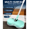 Cordless Electric Mop,Dual-Motor Powerful Spin Mop with Led Headlight&Water Spray,2600mAh