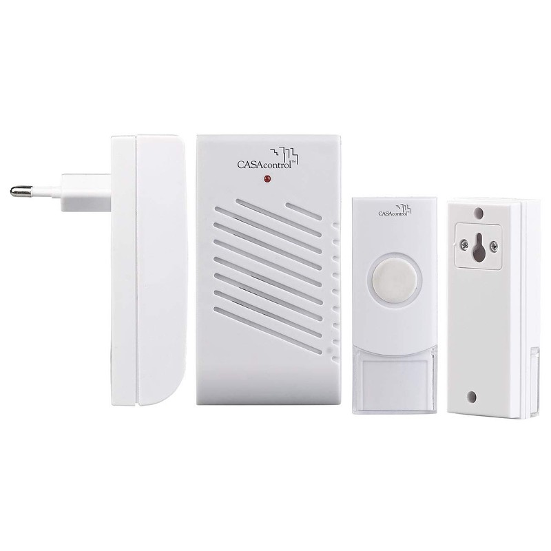 CASAcontrol Housebell: Socket Doorbell with Wireless Bell Push Button and