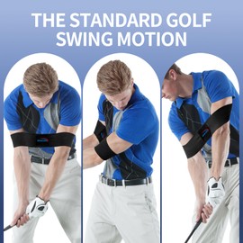 Golf Swing Training Aid - Muscle Memory & Connection Swing Corrector for Golfers, Arm & Elbow Posture Trainer for Right/Left Handed Beginners, Golf Trainer Arm Band for Indoor/Outdoor Club Practice