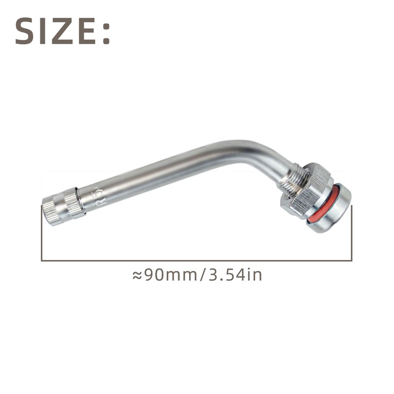 10 Pcs TR545D Truck Tire Valve Stems, 60 Degree Bend
