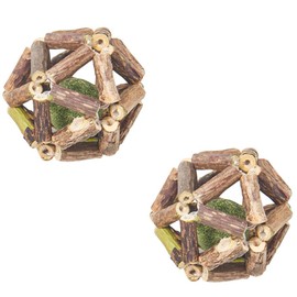 Seully 2 Pcs Cat Toy Mint Ball,Teeth Grinding Chew Catnip Toys for Cat,Natural Wood Rolling Exquisite Ball, Chasing Toy Supplies,Increasing Appetite and Cleaning the Mouth,Pet Teeth Cleaning Toy