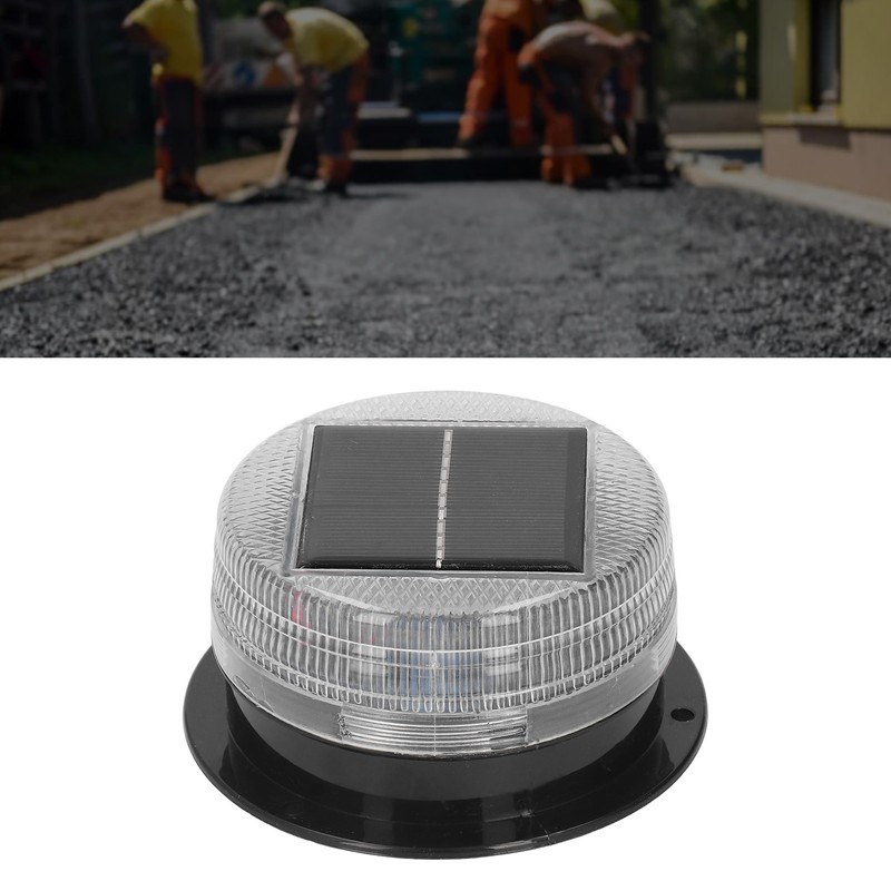 Solar Warning Light 6 LED Beads Red Blue Alternate Waterproof