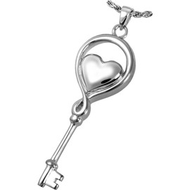 Cremation Memorial Jewelry: Sterling Silver Key to My Heart