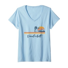 Womens Vanderbilt Beach Florida Family Matching Vacation Summer V-Neck T-Shirt