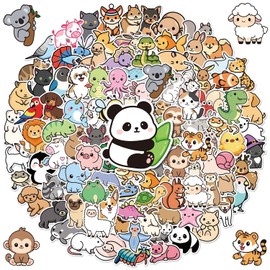 Anwyll 300Pcs Animal Stickers - Cute Animal Water Bottle Stickers Waterproof Vinyl Animals Sticker Bulk Self Adhesive Pet Reward Sticker for Baby Teacher Classroom Back to School Sufari Party Decor