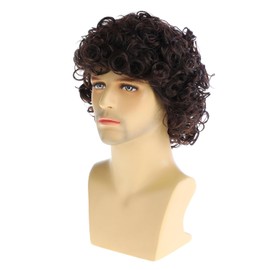 Men's Brown Curly Wig