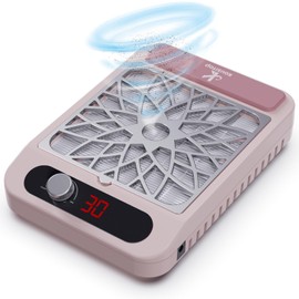 Kouzitop Nail Dust Collector for Nail Techs, Compact & Quiet Nail Vacuum dust Collector with Reusable Filter, Powerful Nail Fan Nail Tech Must Haves for Gel Polish, Pedicures, Salon & Home Use