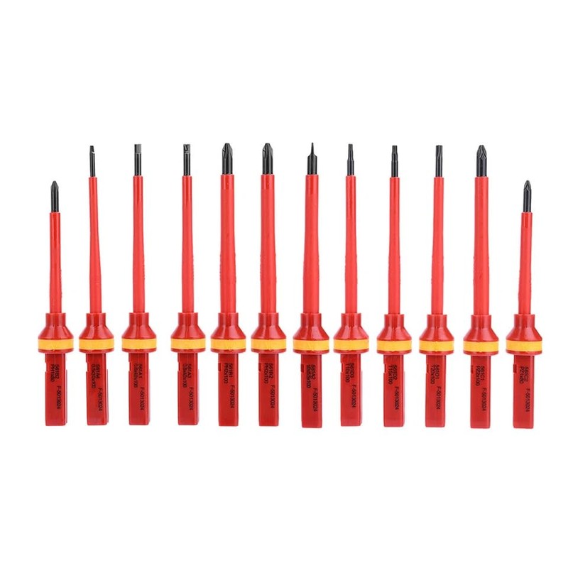 Mr.Gadget's Solutions 13-Piece VDE Insulated Screwdriver Set, 1000V Magnetic Tips,