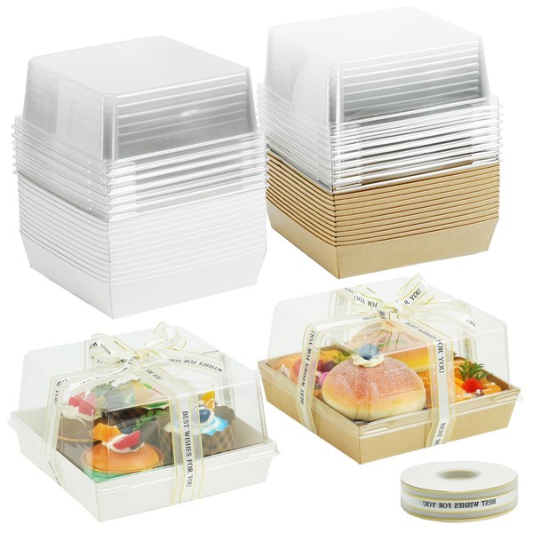 Yestriy 7 x 7 x 4 Inches Paper Charcuterie Boxes