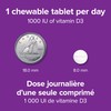 Webber Naturals Vitamin D3 1000 IU, 180 Chewable Orange Tablets,