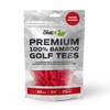 GOLF ONE8 Red Golf Tees | 1 1/4" Inch - 32mm |25 Tees | Premium 100 Percent Bambo Red Golf Tees | 100 Percent Bamboo | 100 Percent Sustainable | 100 Percent Biodegradable