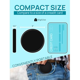 Macaki Compact Mirror for Purses,1X/20X Magnifying Mirror,3-inch Pocket Size Small Mirror for Travel and Makeup,Round Black