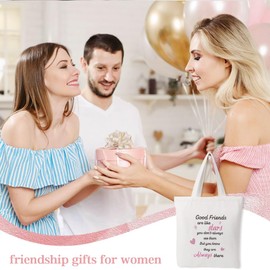 Friend Gifts for Women,Birthday Friendship Graduation Inspirational Thoughtful Best Positive Motivational Practical Creative Special Christmas Valentine Good Friends are Like Stars Gifts Tote Bag