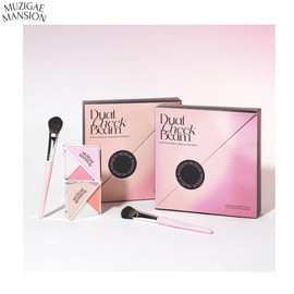 MUZIGAE MANSION Dual Cheek Beam + Brush Set 3items, Color:01 Pure Pink