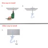 LIFEUNITE 8 Sets Ceiling Hooks for Hanging Plants, White Heavy