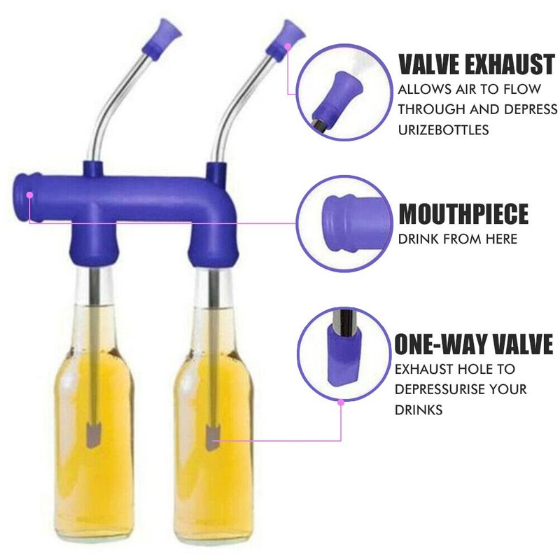 Beer Bongs Funnel Portable Beer Snorkel Party Beer Bottle Funnel