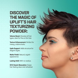 Uplift Provisions Company Texture Dust - A Hair Styling Powder for Adding Volume, Height, and Texture to Your Hairstyle - 0.75 oz