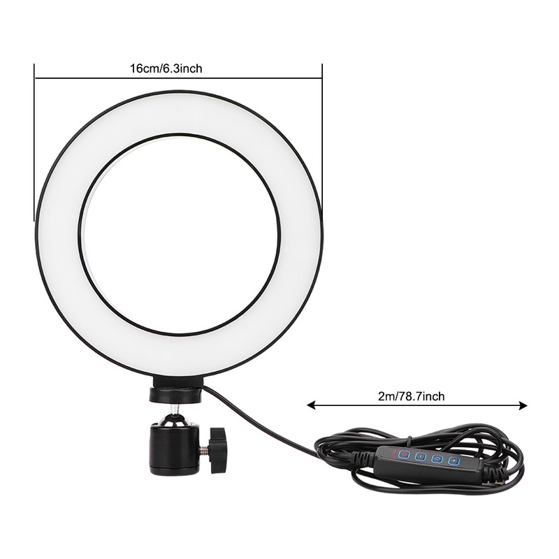 6 Inch LED Ring Light Living Broadcast Selfie Fill Lamp