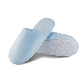 Tlizzz7 Unisex Cotton Memory Foam Slippers - Fuzzy Fluffy Spa Hotel House Bedroom Slippers for Women and Men