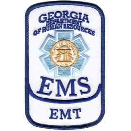 Georgia EMT Embroidered Patch State GA Emergency Medical Technician - F 156