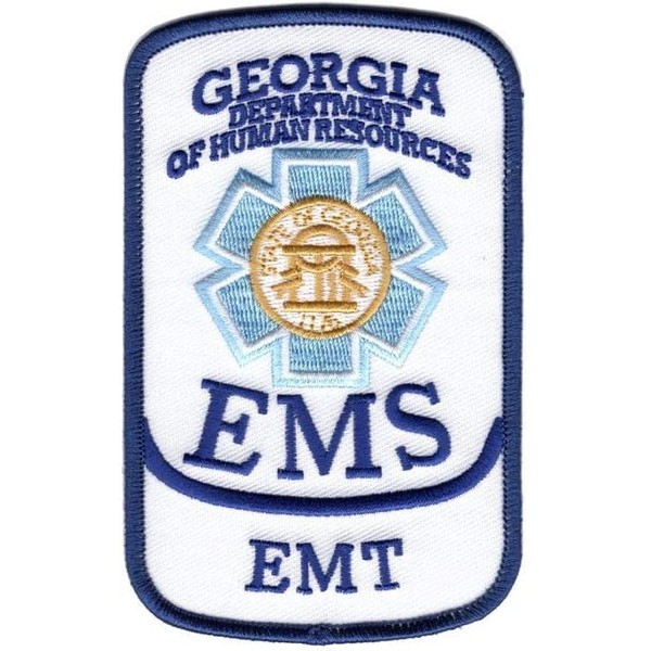 Georgia EMT Embroidered Patch State GA Emergency Medical Technician -