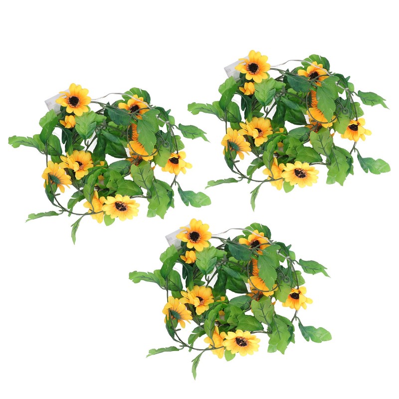 3 Pcs Sunflower String Lights 7.8ft 20 LED Battery Powered