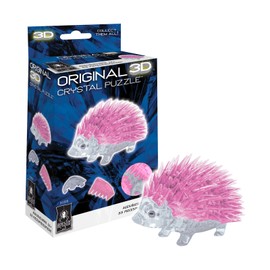 BePuzzled New - BePuzzled 3D Crystal Puzzle - Hedgehog (Pink): 55 Pcs - Ages 12+