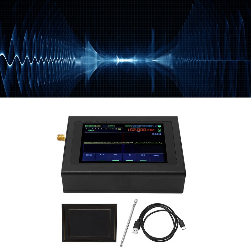 DSP SDR Radio Receiver 50GHz~250MHz 4GHZ~2GHZ Shortwave 3.5in Touching IPS