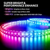 TAVARAY 4PCS 14" Double Sided RGB LED Wheel Ring Lights