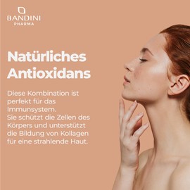 Bandini® Vitamin C 1000 mg + Zinc + Bioflavonoids | 1 Tablet per Day | Immune System, Skin, Bones, Nails, Hair | Ascorbic Acid, Zinc Preparation with Pure Vitamin C | 210 Tablets