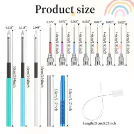 13 PCS Punch Needle Kit Embroidery Punch Needle Tool Punch Needles with Handles Punch Embroidery Kit with 10 Sizes Embroidery Tool Punch for Adults Beginner Cross Stitch DIY Craft