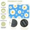 Kitchen Mat White Daisy Flowers Dish Drying Mat 16"x24" Bsorbent