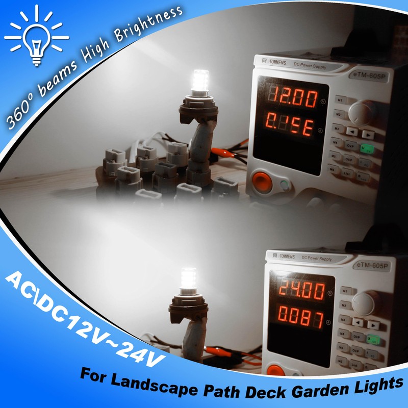 Heifymi T5 T10 Wedge Base LED Landscape Lights, Daylight White