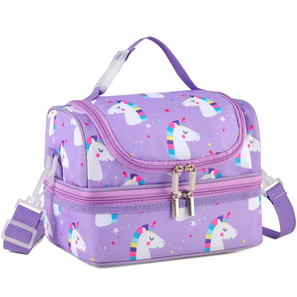 VASCHY Kids Insulated Lunch Bag, Portable Lunch Bag with Separate