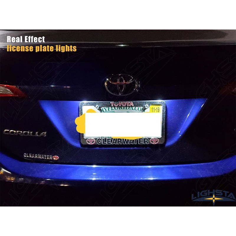 LIGHSTA 7PCS Super Bright White LED Interior Light Kit Package