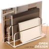 SANRUI Acrylic Mail Sorter Desktop Organizer Holder, 2 Compartments Clear