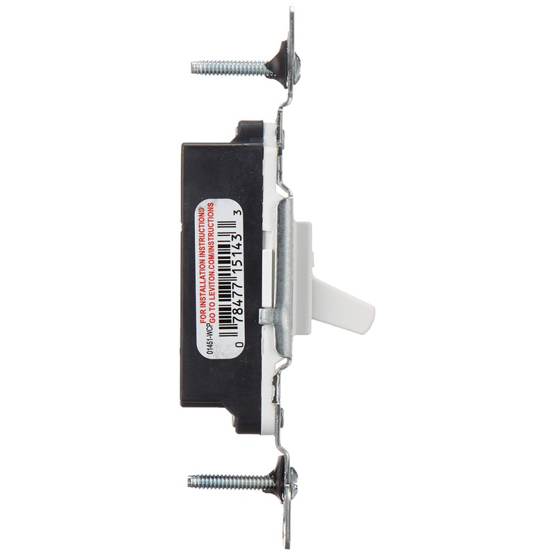 Leviton 15-Amp, 120 Volt, Toggle Framed Single-Pole AC Quiet Switch,