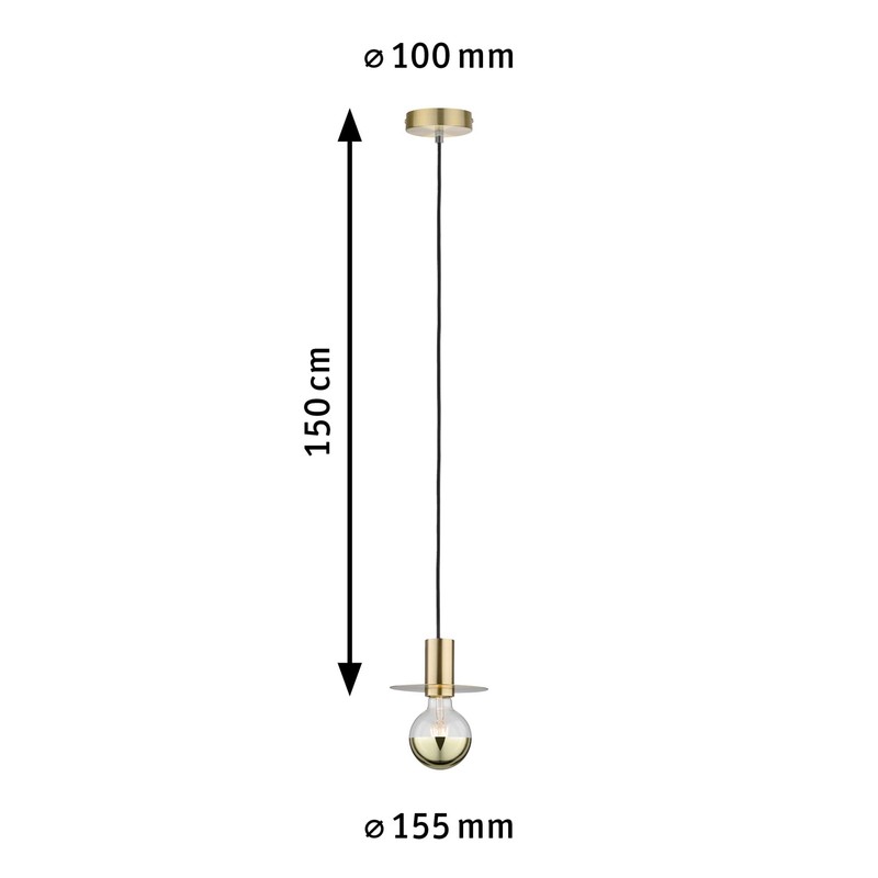 Paulmann 79755 Neordic Stian Pendant Light Max. 60 Watt Brushed