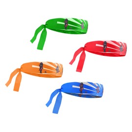 FRCOLOR Japanese Headband Samurai Headband Ninja Headbands Comfortable Karate Sports and Cooking Kitchen Costume Accessory