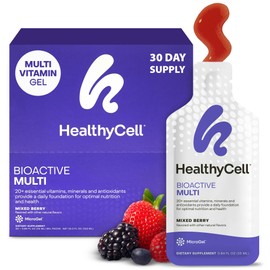 Healthycell Bioactive Daily Liquid Multivitamin for Men & Women – 20+ Essential Vitamins, Minerals & Antioxidants for Brain, Heart, Immunity, Energy, Skin & Hair Support - 30 Gel Packs