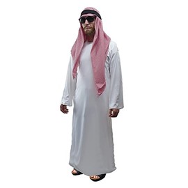 The Dragons Den Adults Saudi Arabian Prince Royal Family Fancy Dress Costume [S/M]